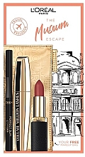 Парфумерія, косметика Набір - L'Oreal Paris Museum Escape Set (mascara/10.7ml + eye/liner/1ml + lip/stick/4.5ml + bag)