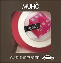 Парфумерія, косметика Освіжувач повітря для автомобіля - Muha Car Symbol Dadi Fucsia Uva & Fragola