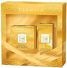 Парфумерія, косметика Набір - Dermika Luxury Gold 24k Total Benefit (f/cr/50ml + f/ser/60g)