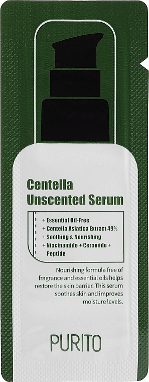 ПОДАРУНОК! Сироватка для обличчя з центелою азіатською - Purito Centella Unscented Serum (пробник) — фото N1