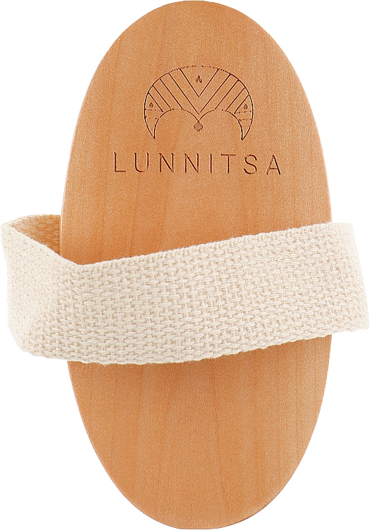 Щетка для сухого массажа, деревянная щетка с щетиной и фиксатором - Lunnitsa — фото N2
