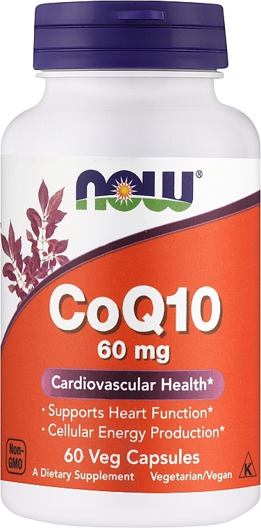 Коэнзим Q10, 60 мг, 60 капсул - Now Foods CoQ10 — фото N1