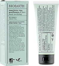 Парфумерія, косметика Маска для обличчя, очищувальна - Bioearth Clarifying Green Tea Face Mask *