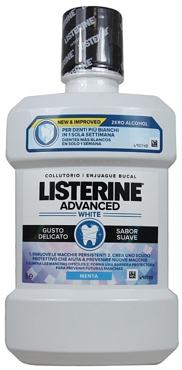 Ополаскиватель - Listerine Advanced White Mouthwash — фото N2