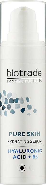 Сироватка з гіалуроновою кислотою та ніацинамідом для інтенсивного зволоження шкіри - Biotrade Pure Skin