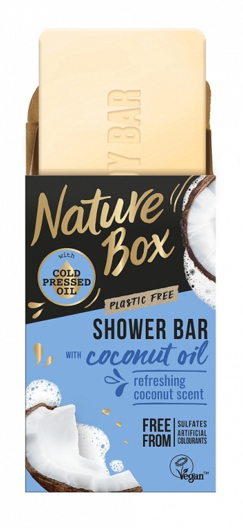 Твердое мыло для душа с кокосовым маслом - Nature Box Coconut Oil Shower Bar — фото N1