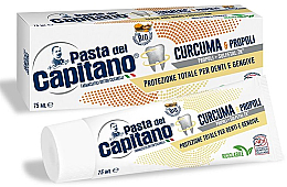 Зубна паста "Куркума і прополіс" - Pasta Del Capitano, Turmeric & Propolis  Ecological Packaging — фото N1