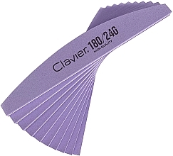 Пилочка для нігтів, фіолетова, 180/240, 10 шт. - Clavier — фото N1