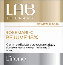 Парфумерія, косметика РОЗПРОДАЖ Відновлювальний нічний крем для обличчя - Lirene Lab Therapy Revitalization Rosemari-C Rejuve 15%