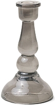 Стеклянный подсвечник - Paddywax Tall Glass Taper Holder Black — фото N1