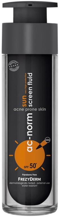 Флюид для лица - Frezyderm Ac-Norm Active Sun Screen Fluid Spf50+ — фото N1