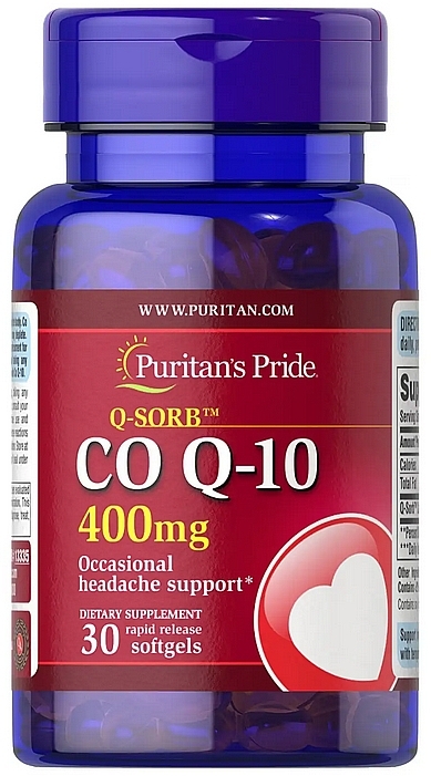 Пищевая добавка "Q-10", 400 mg - Puritan's Pride Q-SORB Q-10 400mg — фото N1