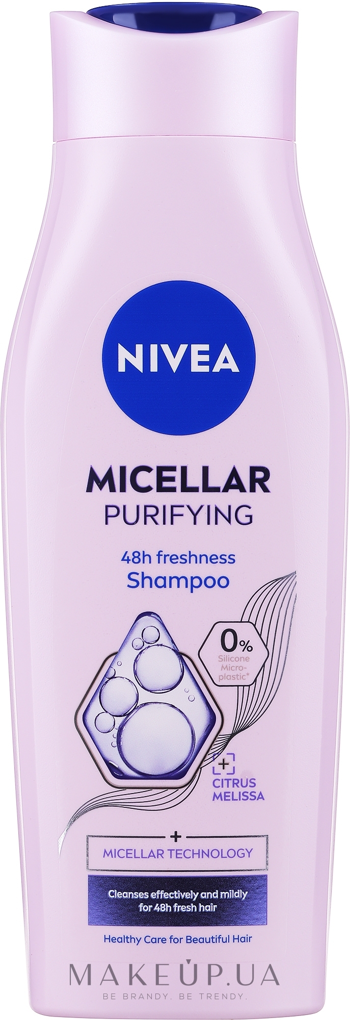 Міцелярний шампунь для щоденного миття голови - Nivea Micellar Purifying 48 Freshness Shampoo — фото 400ml