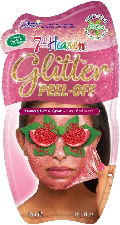 Маска-пленка для лица с глиттером - 7th Heaven Glitter Peel-Off Face Mask — фото N1