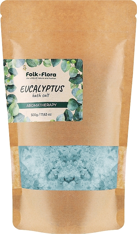 Соль для ванны "Эвкалипт" - Folk&Flora Eucalyptus Bath Salt — фото N1