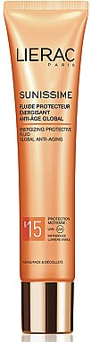 Солнцезащитный тонизирующий флюид для лица SPF15 - Lierac Sunissime Energizing Protective Fluid Global Anti-Aging — фото N1