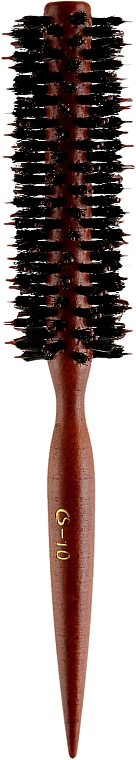 Щетка-брашинг CS-10D, с деревянной конусной ручкой и скошенным ворсом - Cosmo Shop — фото N1
