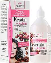 Сыворотка для волос - Bione Cosmetics Keratin + Caffeine Stimulating Massaging Hair Serum — фото N1