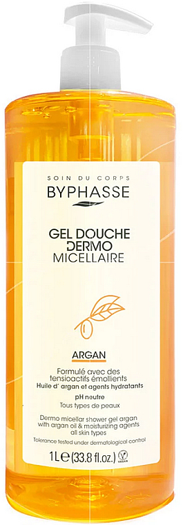 Міцелярний гель для душу з арганою - Byphasse Argan Dermo Micellar Shower Gel — фото N1