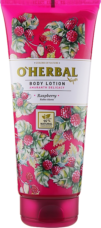 Лосьон для тела "Малина" - O’Herbal Body Lotion Raspberry — фото N1