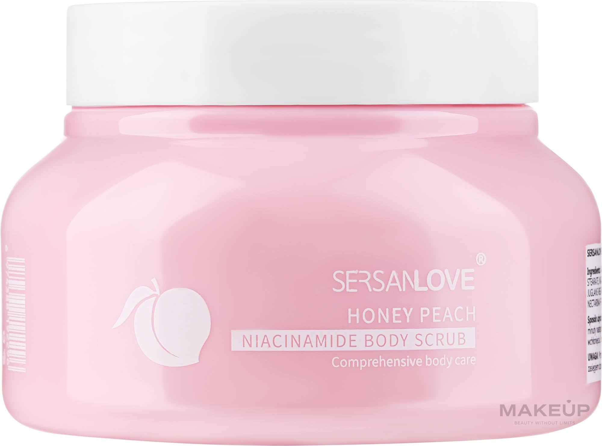 Скраб для тела с экстрактом персика - Sersanlove Honey Peach Nicotinamide Body Scrub — фото 250g