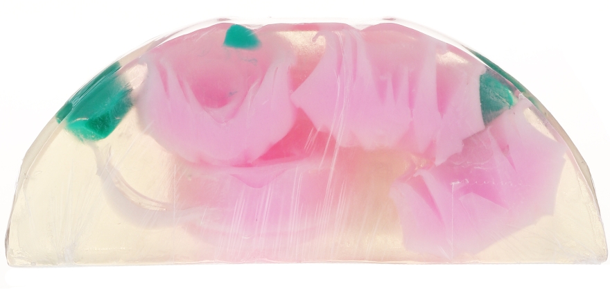 Натуральное глицериновое мыло "Роза", розовая - Bulgarian Rose Glycerin Soap Rose Fantasy — фото N1