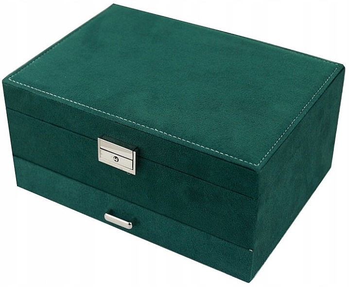 Скринька для прикрас велюрова, зелена - Ecarla — фото N3