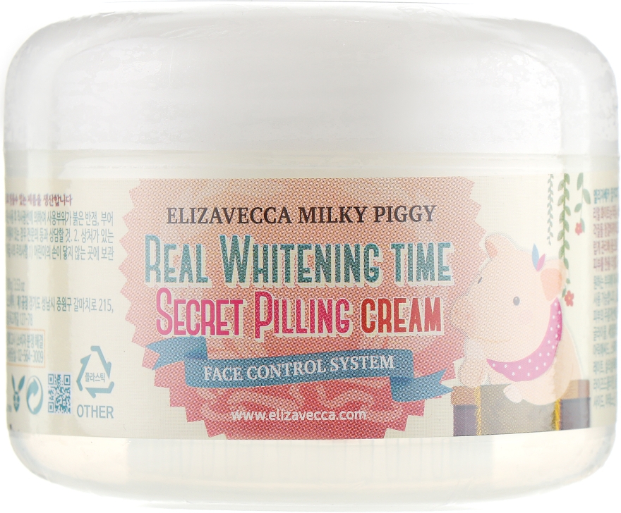 Пилинг-крем для лица от пигментных пятен - Elizavecca Face Care Milky Piggy Real Whitening Time Secret Pilling Cream — фото N3