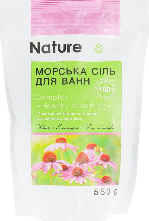 Морская соль для ванн - Nature Code Healthy Breathing — фото N1