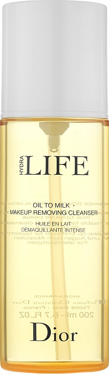 Молочко-масло для снятия макияжа - Dior Hydra Life Oil To Milk Makeup Removing Cleanser — фото N1