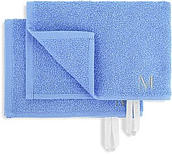 Дорожный набор полотенец для лица, голубые "MakeTravel" - MAKEUP Face Towel Set — фото N2