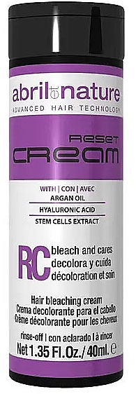 Крем для осветления волос - Abril et Nature Reset Cream Hair Bleaching Cream — фото N1