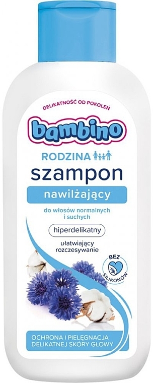 Зволожувальний шампунь для нормального й сухого волосся - Bambino Family Moisturising Shampoo — фото N1