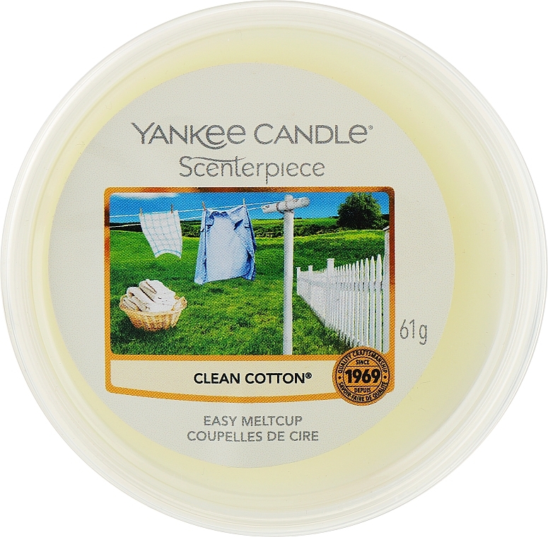 Ароматичний віск - Yankee Candle Clean Cotton Scenterpiece Melt Cup — фото N1