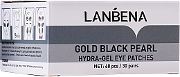 Гідрогелеві патчі для очей із золотом і чорними перлами - Lanbena Gold Black Pearl Hydra-Gel Eye Patch — фото N2