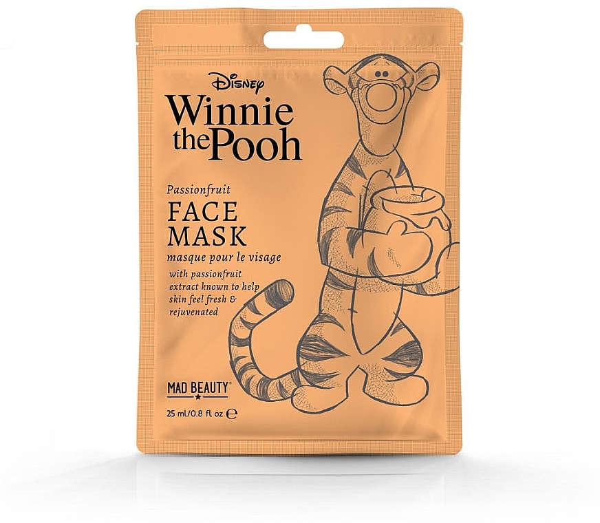Маска для лица "Маракуйя" - Mad Beauty Disney Winnie The Pooh Tigger Sheet Mask — фото N1