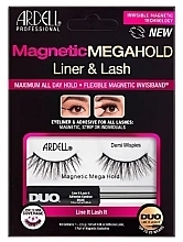 Духи, Парфюмерия, косметика Набор - Ardell Magnetic Megahold Liner & Lash Demi Wispies (eye/liner/2.5g + lashes/2pc)