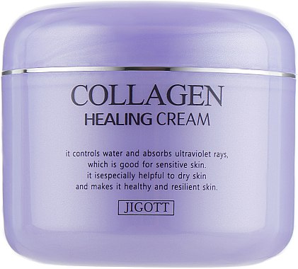 Живильний крем для обличчя з колагеном - Jigott Collagen Healing Cream — фото N2
