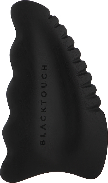Деревянный скребок для тела и лица гуа-ша - BlackTouch Energy Black — фото N1