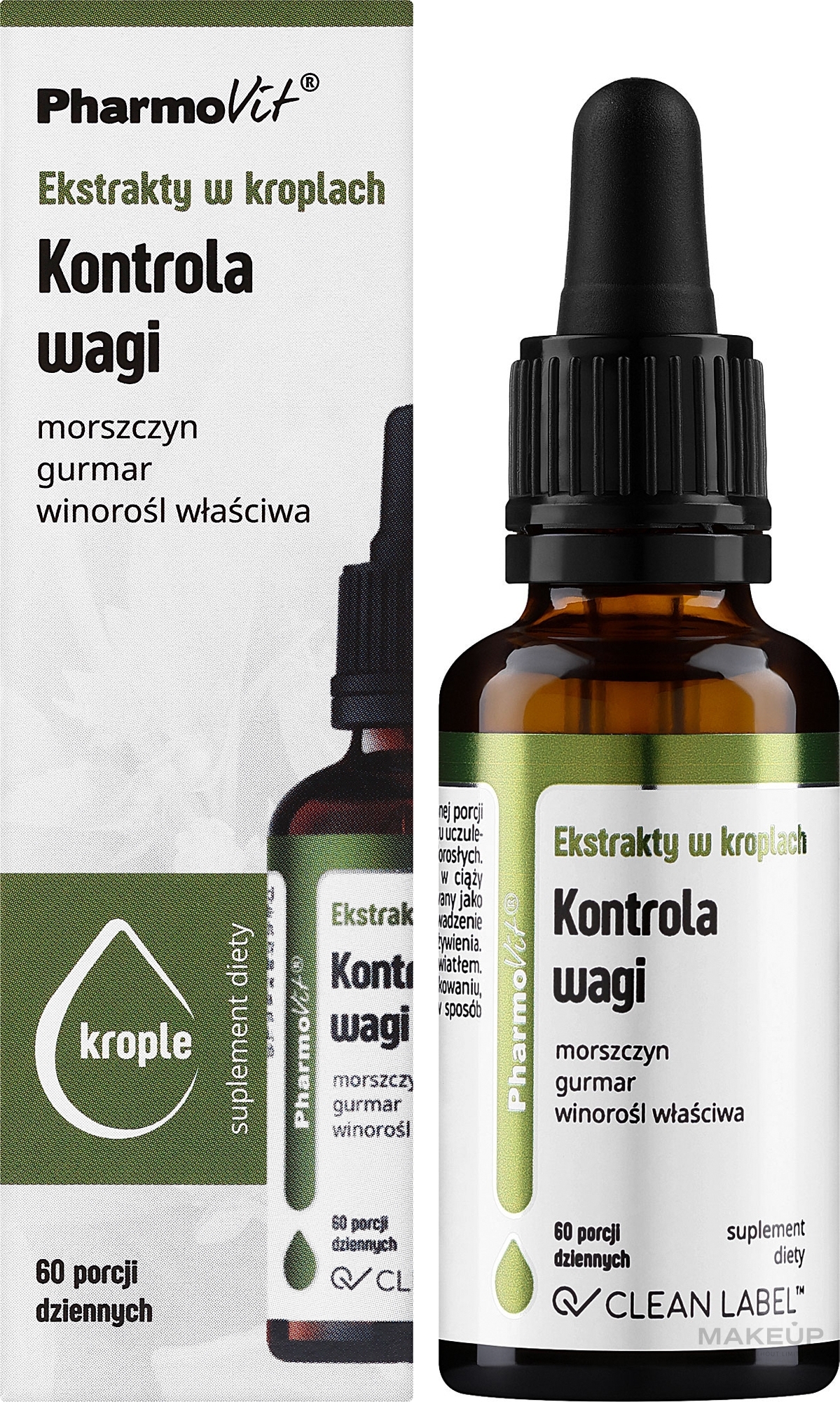 Экстракт "Контроль веса" в каплях - Pharmovit Clean Label — фото 30ml