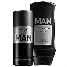 Avon Man - Набір deo/spray/150ml + sh/gel/250ml) — фото N1