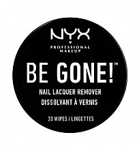 Парфумерія, косметика Серветки для зняття лаку з нігтів - NYX Professional Makeup Be Gone! Nail Lacquer Remover Wipes