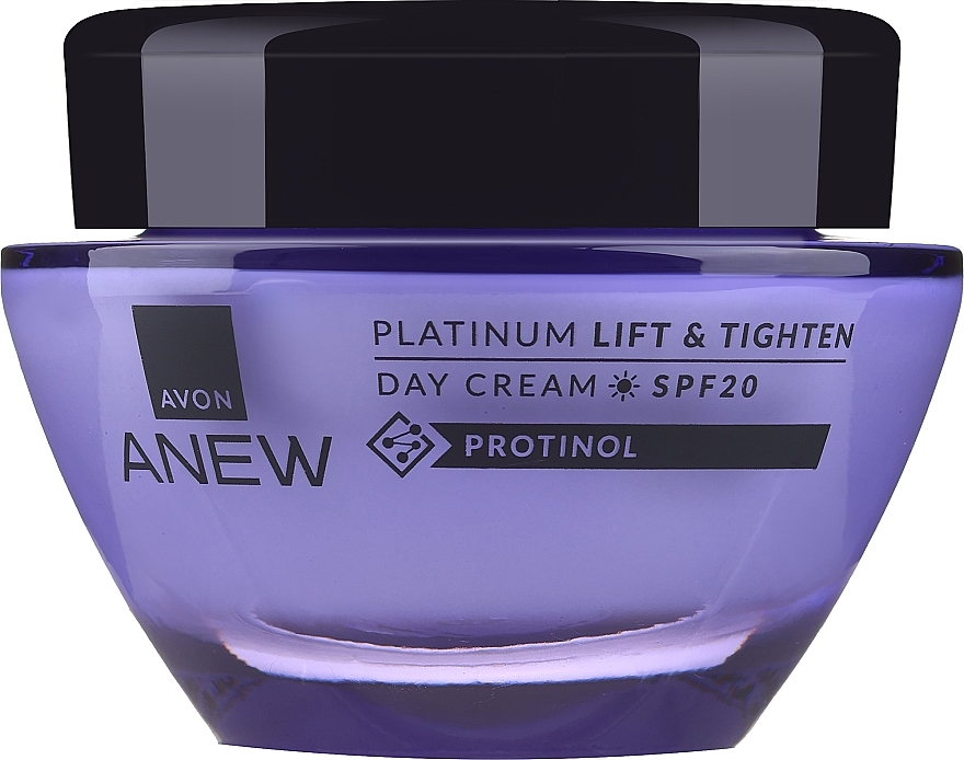 Дневной крем для лица "Лифтинг и упругость" с протинолом SPF 20 - Avon Anew Platinum Lift & Tighten Day Cream SPF 20 — фото N1