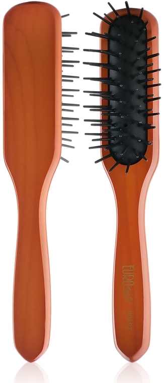 Дерев'яна масажна щітка для волосся, 00597, овальна - Eurostil Oval Brush — фото N1