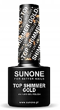 Топ с шиммером для гель-лака - Sunone Top Shimmer Gold — фото N1