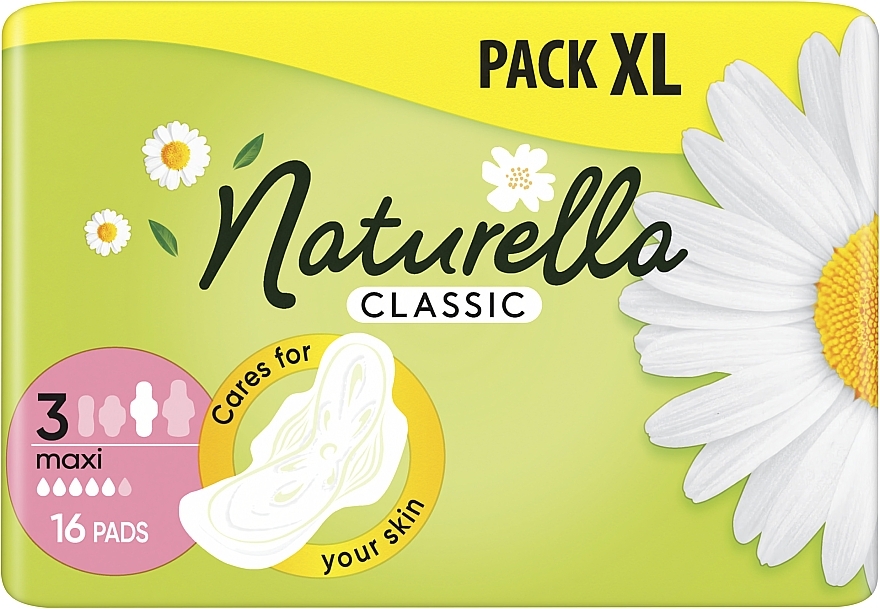 Гигиенические прокладки c крылышками, 16 шт. - Naturella Classic Basic Maxi  — фото N2