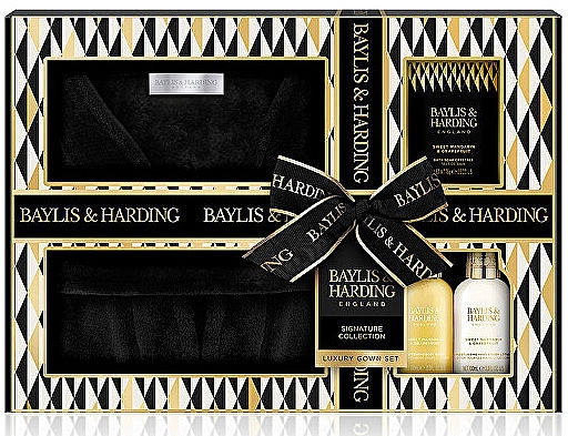 Набір - Baylis & Harding Sweet Mandarin & Grapefruit (sh/gel/100ml + b/lot/100ml + b/salt/ 75g + robe) — фото N1