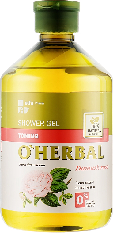 Тонизирующий гель для душа с экстрактом дамасская роза - O'Herbal Toning Shower Gel