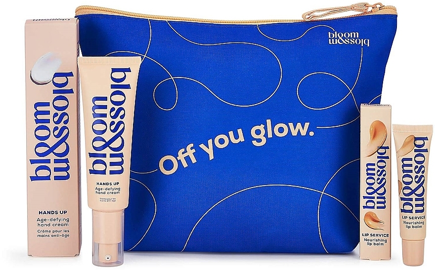 Набор - Bloom & Blossom Better Together Hands And Lip Duo (h/cr/50ml + lip/balm/15ml + bag) — фото N1