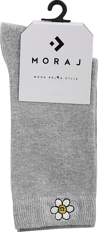 Шкарпетки жіночі "Ромашка", сірі - Moraj — фото N1